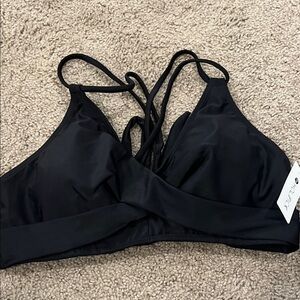 Black Strappy Women's Bikini Top